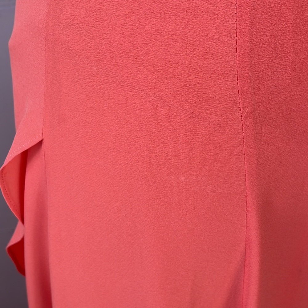 Fame and Partners Orange Chiffon Dress 4 - Picture 10 of 11